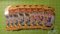 x8 Disney Lorcana: Wilds Unknown Sleeved Booster Pack! Sealed! New! - Image 1