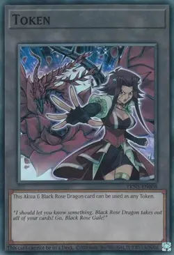 Token: Akiza & Black Rose Dragon - Unlimited INFO NM YuGiOh - Image 1