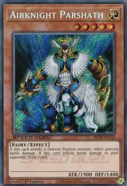 Airknight Parshath (Secret) - 1st Edition Speed Duel: Battle City Box LP YuGiOh - Image 1