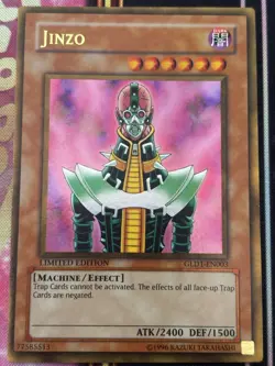 Yu-Gi-Oh Jinzo GLD1-EN003 Limited Edition Gold Rare LP - Image 1