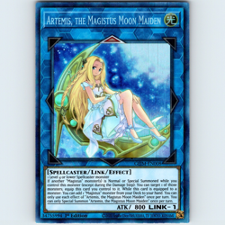 Yugioh Artemis, the Magistus Moon Maiden GEIM-EN008 1st Collectors Rare - NM 💎 - Image 1