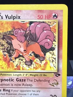 Pokemon Card Brock's Vulpix 37/132 Wizard Gold W Stamp Promo Near Mint - Image 2