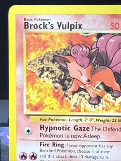 Pokemon Card Brock's Vulpix 37/132 Wizard Gold W Stamp Promo Near Mint - Image 3