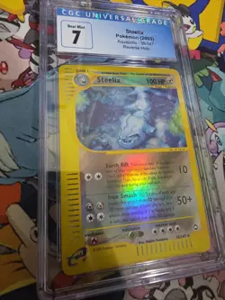 Steelix 35/147 Holo 2003 Aquapolis Pokemon Card TCG HP Cgc 7 - Image 2
