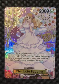 One Piece Card Game TCG SP Card Charlotte Pudding OP03-112 Special Rare ENGLISH - Image 1