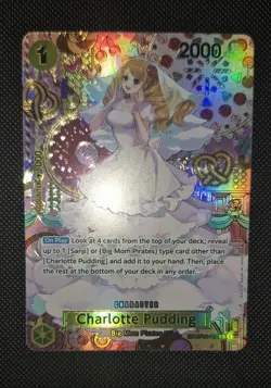 One Piece Card Game TCG SP Card Charlotte Pudding OP03-112 Special Rare ENGLISH - Image 2