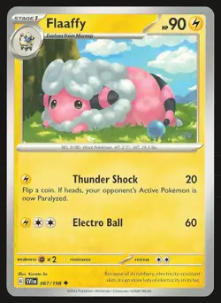 SV01: Scarlet & Violet Base Set Flaaffy #067/198 Uncommon Pokemon Card - Image 1