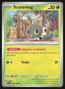 SV01: Scarlet & Violet Base Set Scatterbug #008/198 Common Pokemon Card - Image 1