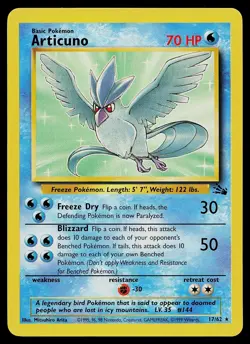 Pokemon Card - Articuno Fossil 17/62 Rare - Image 1