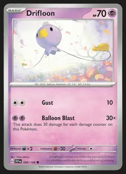 SV01: Scarlet & Violet Base Set Drifloon #089/198 Common Pokemon Card - Image 1