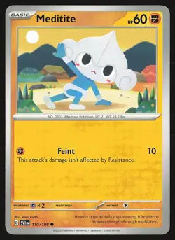 SV01: Scarlet & Violet Base Set Meditite #110/198 Common Pokemon Card - Image 1