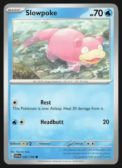 SV01: Scarlet & Violet Base Set Slowpoke #042/198 Common Pokemon Card - Image 1