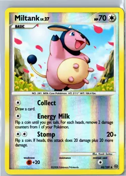 Pokemon Card - Miltank Stormfront 44/100 2008 Uncommon Reverse Holo LP - Image 1