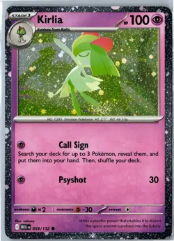 Kirlia (Cosmos Holo) Miscellaneous Cards & Products 059/132 Holo NM - Image 1