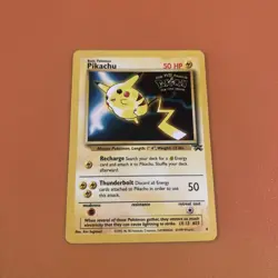 Pikachu Black Star Promo #4 1999 Kids WB The First Movie Pokemon Card - Image 1