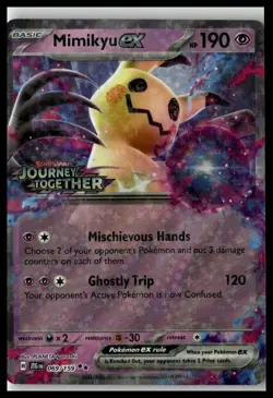 Miscellaneous Cards & Products #069/159 Mimikyu ex (Journey Together Stamped) - Image 1