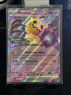 Pokemon TCG Mimikyu EX 069/159 Journey Together Double Rare Card Stamped NM - Image 1