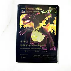 Pokemon Charizard Vmax Black Foil Holo Textured Fan Art Card Nintendo - Image 1