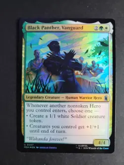 Black Panther, Vanguard (Foil) Uncommon MTG Marvel Super Heroes - Image 1