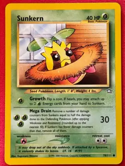 Sunkern 078/111 Neo Genesis Pokemon TCG LP-NM - Image 1