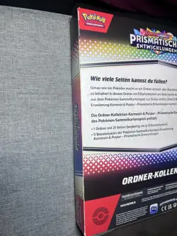 Pokemon Ordner Kollektion Karmesin & Purpur Prismatische Entwicklung neu OVP DE - Image 3