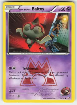 Team Magma's Baltoy 10/34 Common Double Crisis Pokemon Lightly Played - Image 1