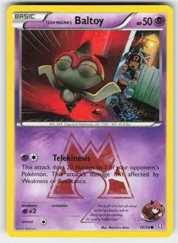 Team Magma's Baltoy 10/34 Common Double Crisis Pokemon Lightly Played - Image 1