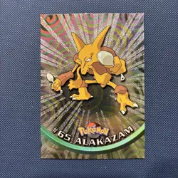ALAKAZAM #65 TOPPS POKEMON TV Animation Edition Holo Foil 1999 Trading Card - Image 1