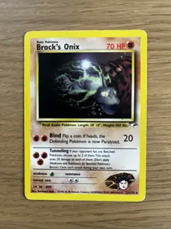 Brock's Onix 21/132 | Gym Heroes Set | LP | Non-Holo Rare Pokemon Card - Image 2