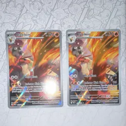 Pokemon TCG Blaziken 192/182 Paradox Rift Holo Rare Lot of 2 Cards - Image 1