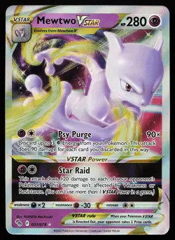 Mewtwo VSTAR 031/078 Holo Pokemon GO Pokemon Card - Image 1