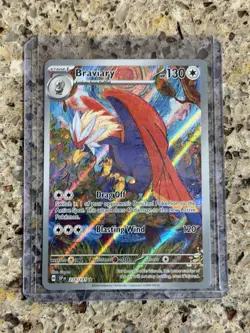 Pokemon Braviary TCG Illustration Rare Holo Card 214/191 Sv08: Surging Sparks - Image 1