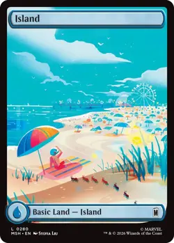 1x Island (0280) - Foil MTG - Marvel Super Heroes - NM-Mint - Image 1