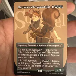 The Unbeatable Squirrel Girl (Borderless) Rare MTG Marvel Super Heroes In Hand - Image 1