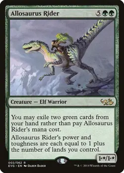 Allosaurus Rider Duel Decks Anthology: Elves vs. Goblins HP MTG - Image 1