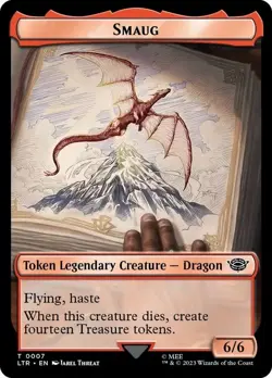 Smaug Token - #07 (There and Back Again) - Lord of the Rings - NM MTG - Image 1