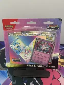 Pokemon TCG Prismatic Evolutions Tech Sticker Collection Sylveon Promo Card New - Image 1