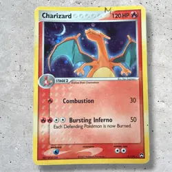 2007 Pokemon Charizard 6/108 EX Power Keepers Holo LP Small M Written In Pen - Image 1