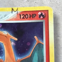 2007 Pokemon Charizard 6/108 EX Power Keepers Holo LP Small M Written In Pen - Image 3