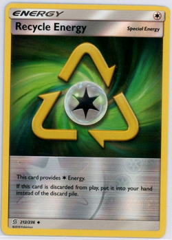 Pokemon TCG Recycle Energy 212/236 Sm-Unified Minds Reverse Holo - Image 1