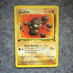 Wizards of the Coast Pokemon TCG Fossil Geodude 47/62 50 HP EN 1st Ed - Image 1