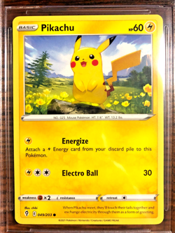 Pikachu Regular Common #049|BGS MINT 9|2021 SWSH Evolving Skies|Pokemon TCG|Subs - Image 2