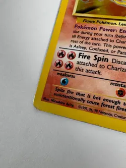 Pokemon Base Set Charizard 4/102 Unlimited Holo MP - Image 5
