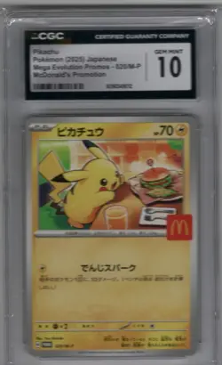Pokemon Pikachu Promo 020/M-P Mega Evolution Promos CGC 10 Japanese 2025 - Image 1