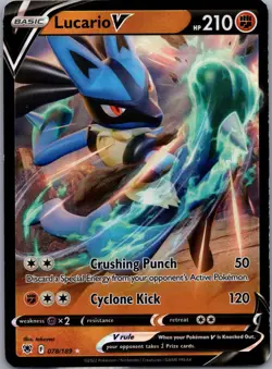 Lucario V 078/189 Astral Radiance Pokemon TCG Holo V Rare NM - Image 1