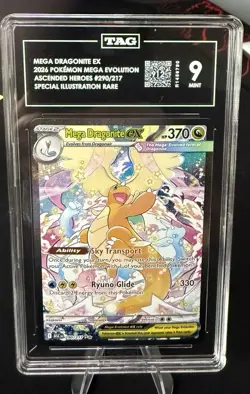 Pokemon Mega Dragonite ex 290/217 Me: Ascended Heroes SIR TAG 9 MINT - Image 1