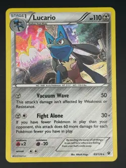 LUCARIO 63/124 HOLO RARE FATES COLLIDE POKEMON MP - Image 1