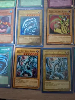 Yugioh Card Bundle - Yu-Gi-Oh Old Cards Lot (3x Blue Eyes) - Image 1
