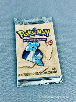 Pokemon Bustina FOSSIL 1ST EDITION Lapras aperta/vuota ENG Holo - Image 1
