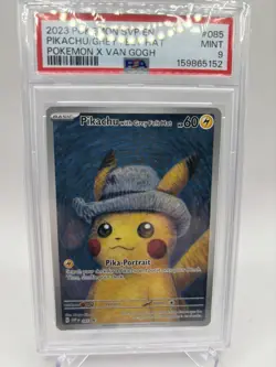 Pokemon Pikachu with Grey Felt Hat Van Gogh PSA 9 MINT - Image 1